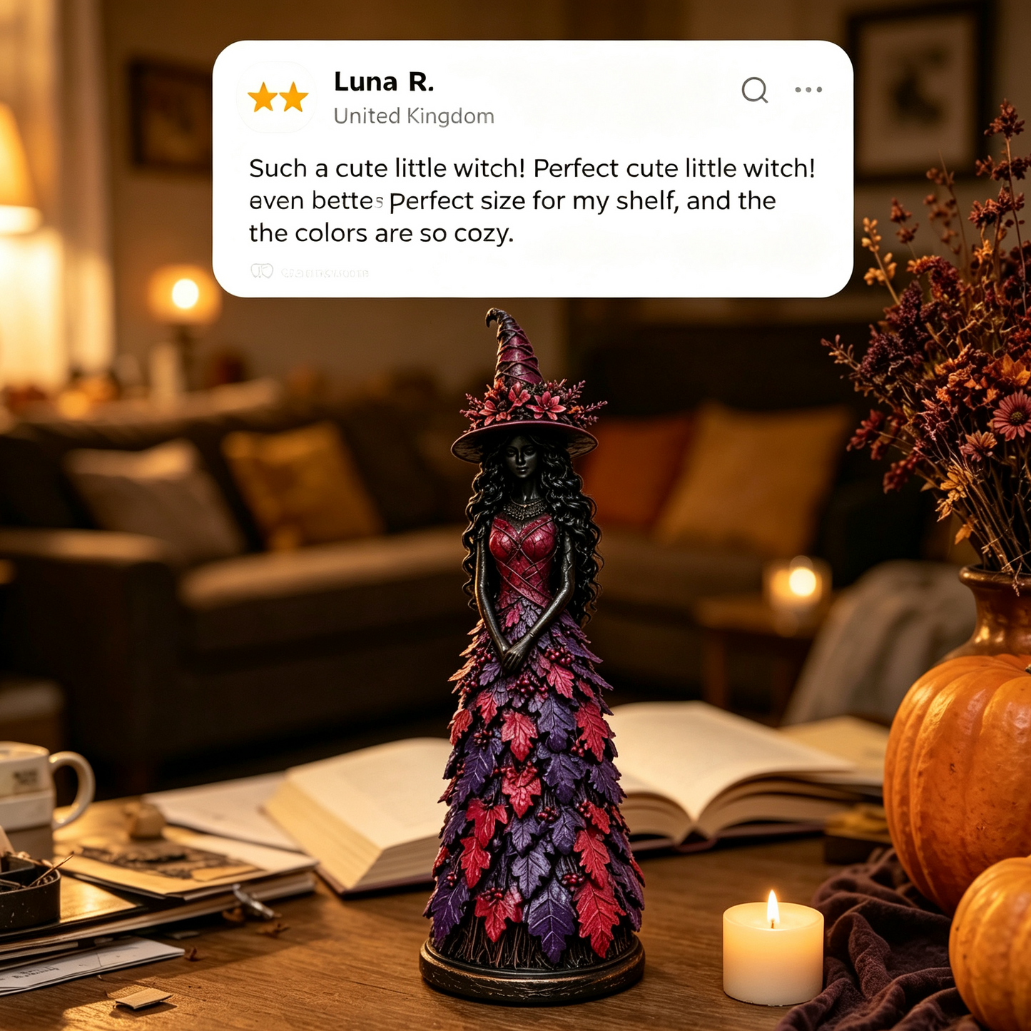 🔥LAST DAY 50% OFF - 🧙♀️Enchanted Autumn Witch Figurine (📦Buy 2 Free Shipping)