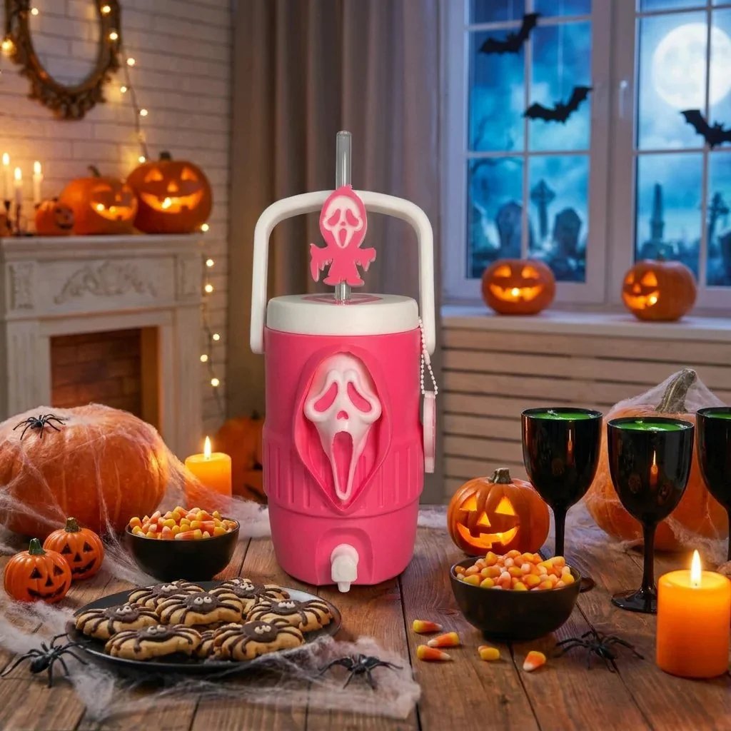 š„HOT SALEš„3D Scream Ghost Face Portable Handle Tumbler ā Gothic Horror Aesthetic Cup Full Listing