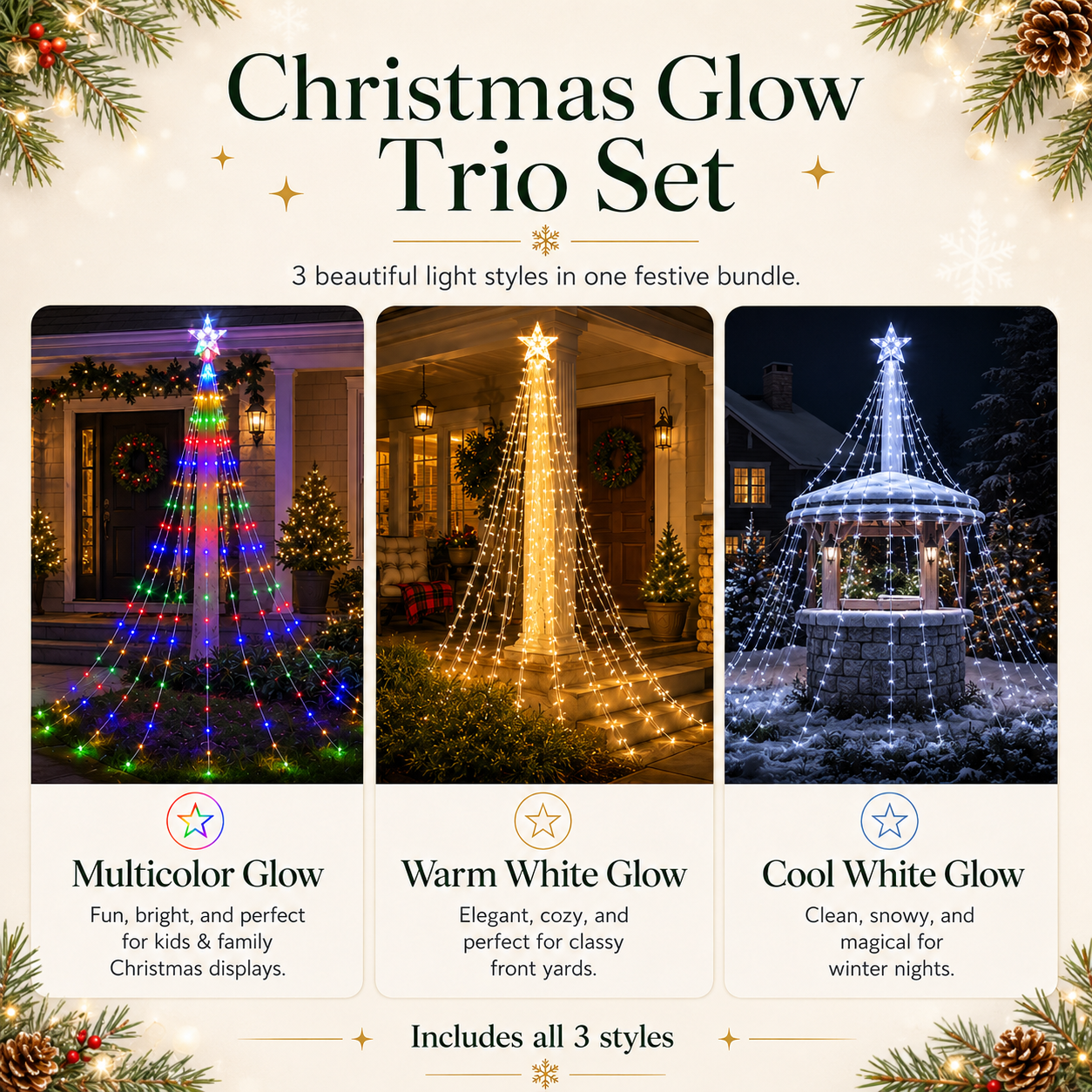 🔥Limited 50% OFF✨Outdoor Star Tree Lights🌟 – 🌈A Magical Light Show For Your Yard, Patio & Garden🌈
