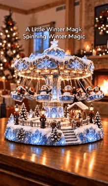 🎄 Christmas offer: 49% off! 🐧 Penguin Winter Swing Carnival – Rotating Christmas decoration with lights ❄️✨