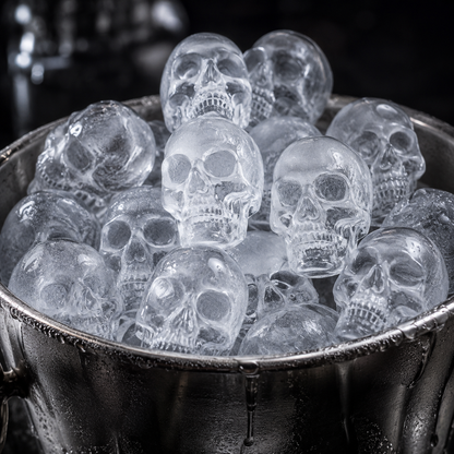 🥳2026 HOT SALE💀🧊 50% OFF! DIY Silicone Skull Ice Cube Tray – Giant slow-melt skull for whiskey, cocktails & more✨