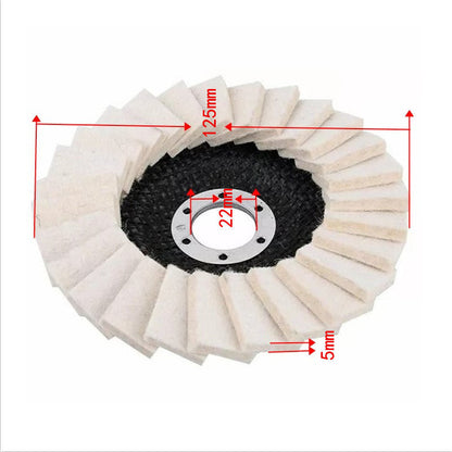 【Hot Sale - 50% OFF Today】Century-old Wool Felt Flap Wheel, sanding and fine finishing 2-in-1