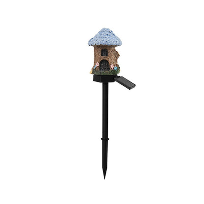 ✨ Solar Mushroom Cottage Garden Light – Warm Fairy-Tale Glow for Flower Beds
