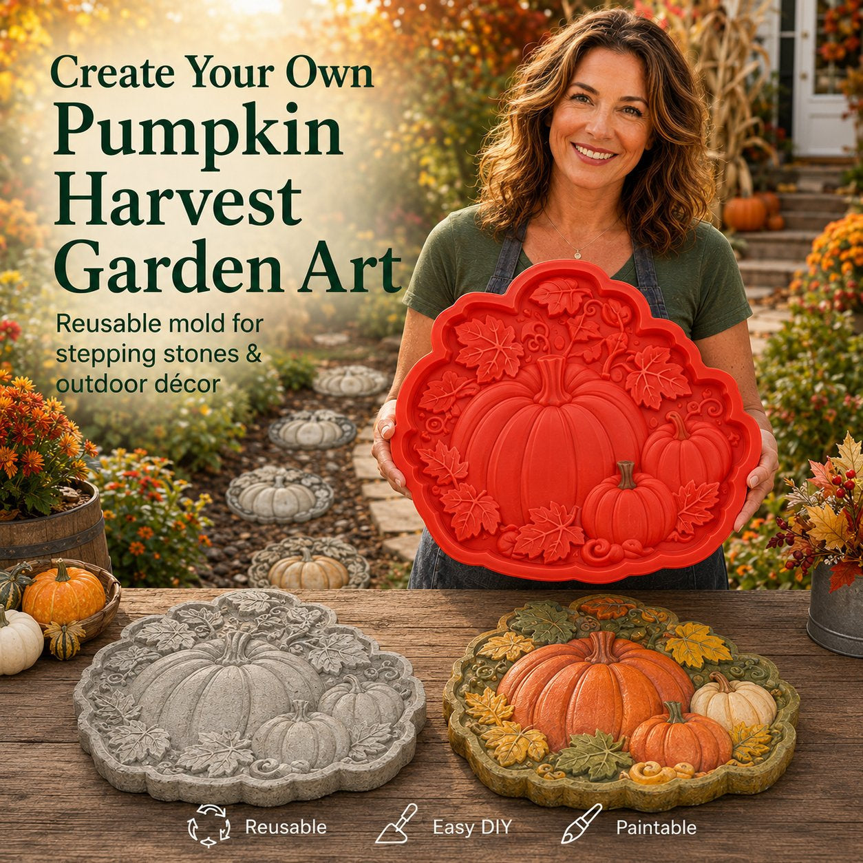 💥 Last-Day Sale - Garden Art Stepping Stone Mold💥