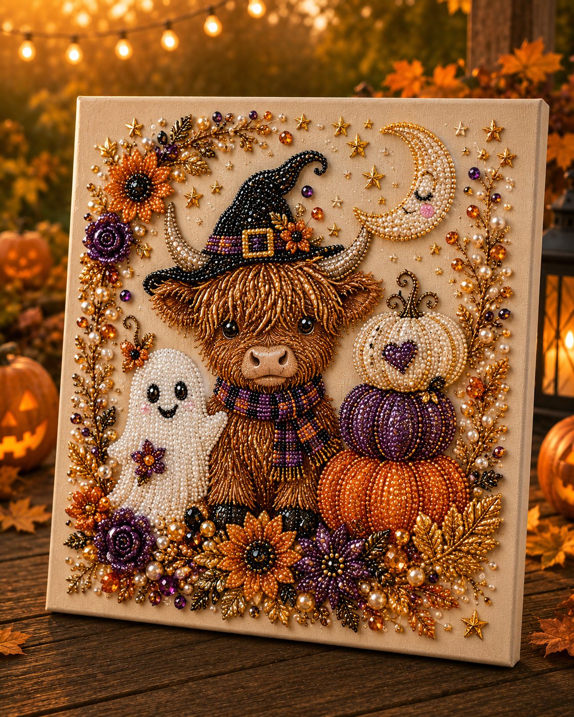 💥 Last Day 49% OFF – 👻✨ Halloween Pearl Art DIY Kits – Turn Tiny Pearls into Spooky-Cute Magic