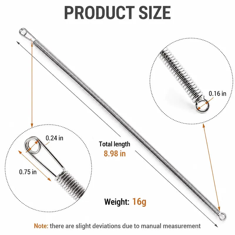 🧵 Flexible Drawstring Threader Tool – 2PCS Stainless Steel Cord Repair Set