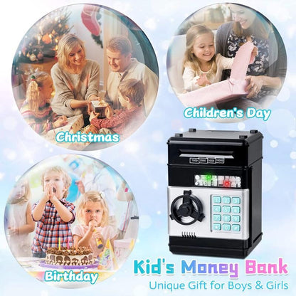 🔥Limited-Time 50% OFF | ✨Kids' Electronic ATM Piggy Bank with Password & Automatic Bill Feeder