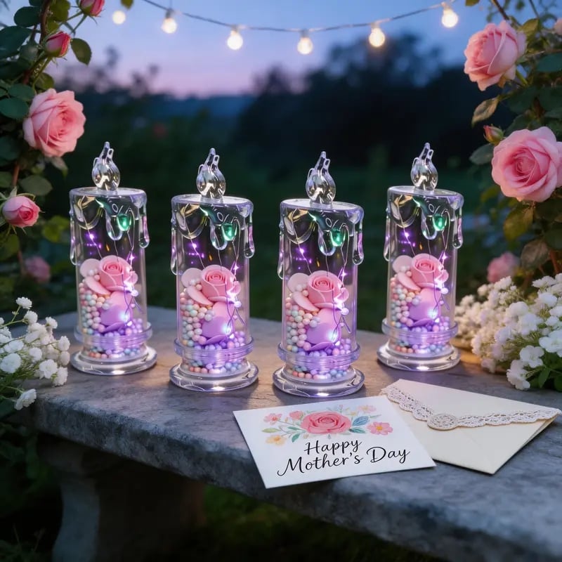 🌹Realistic Rose Candle Lights — Battery-Powered, Smoke-Free LED Roses for Home Decor, Weddings, Parties & Gifts ✨