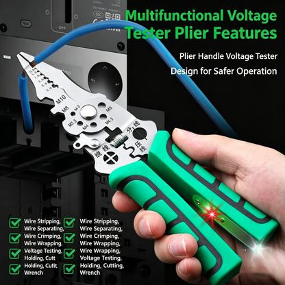 🔧 16-in-1 Wire Strippers | Heavy-Duty Electrical Pliers with Alarm