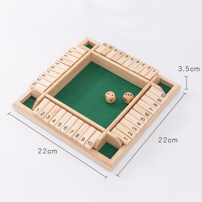 🔥Only 10 Sets Left!🕹️SHUT THE BOX-WOODEN DICE BOARD GAME