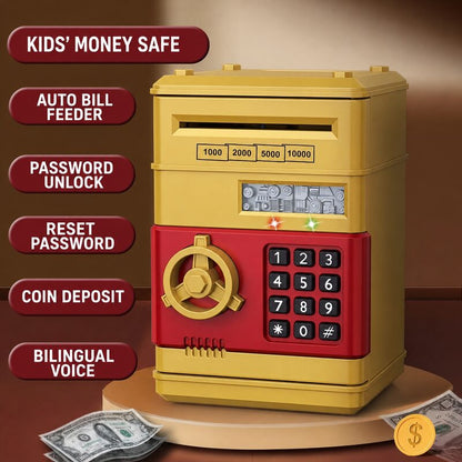 🔥Limited-Time 50% OFF | ✨Kids' Electronic ATM Piggy Bank with Password & Automatic Bill Feeder