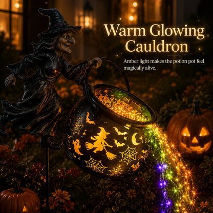 🌟2026 NEW HOT SALE 49% OFF🎃Halloween Witch Cauldron Garden Light