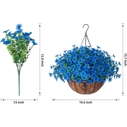 Last Day of Sale! 💐 Artificial Daisy Hanging Basket -🏡 Low Maintenance Outdoor Silk Flower Planter for Patio & Garden