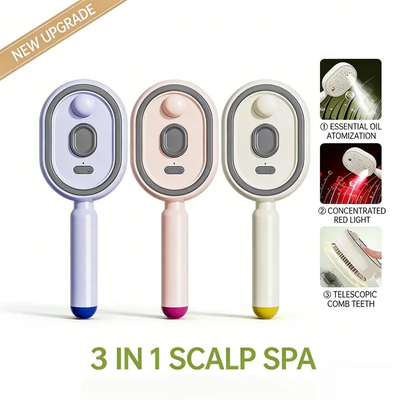 ✨ Spray Air Cushion Electric Scalp Massage Comb