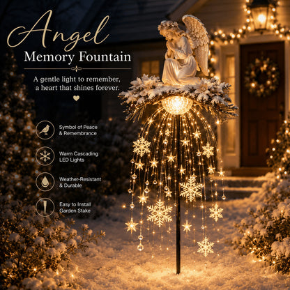 🎉🎉49% OFF This Week Promotions❤️ Cardinal Memory Fountain – Lighted Christmas Remembrance Garden Decor