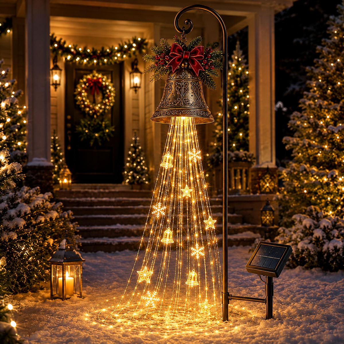 🎄50% OFF🔥 Snowman Magic -Flowing Snowflake LED Christmas Garden Light❄️