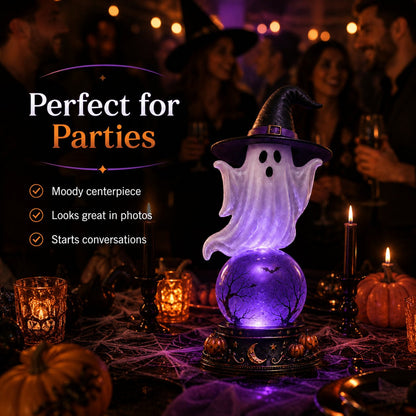 🎃Halloween Raven Crystal Ball Lighted Decor👻