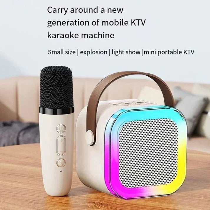 🔥🔥🔥Hot Sales of The Season - K12 Portable Bluetooth Karaoke Speaker System with Microphones