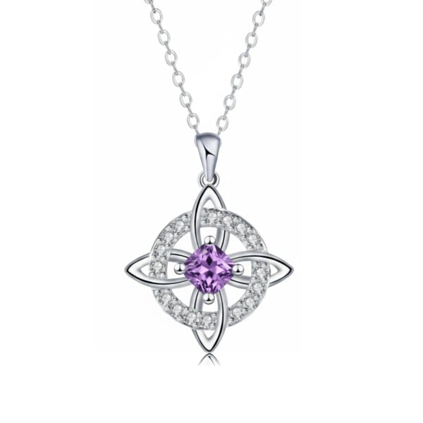 ✨ Mystical Birthstone Witches Knot Necklace – Natural Crystal 🔮💞Protect Your Loved Ones