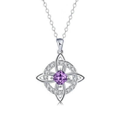 Mystical Birthstone Witches Knot Necklace – Natural Crystal 🔮💞Protect Your Loved Ones