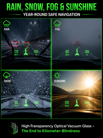 🚗 AI Smart Car HUD Display | Solar Powered | Zero Wiring Setup | Night Vision Radar 🛡️