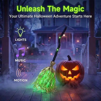 🧙‍♀️Buy 2 Get 20% OFF🧹Animated Moving Witch Broom with Light & Sound