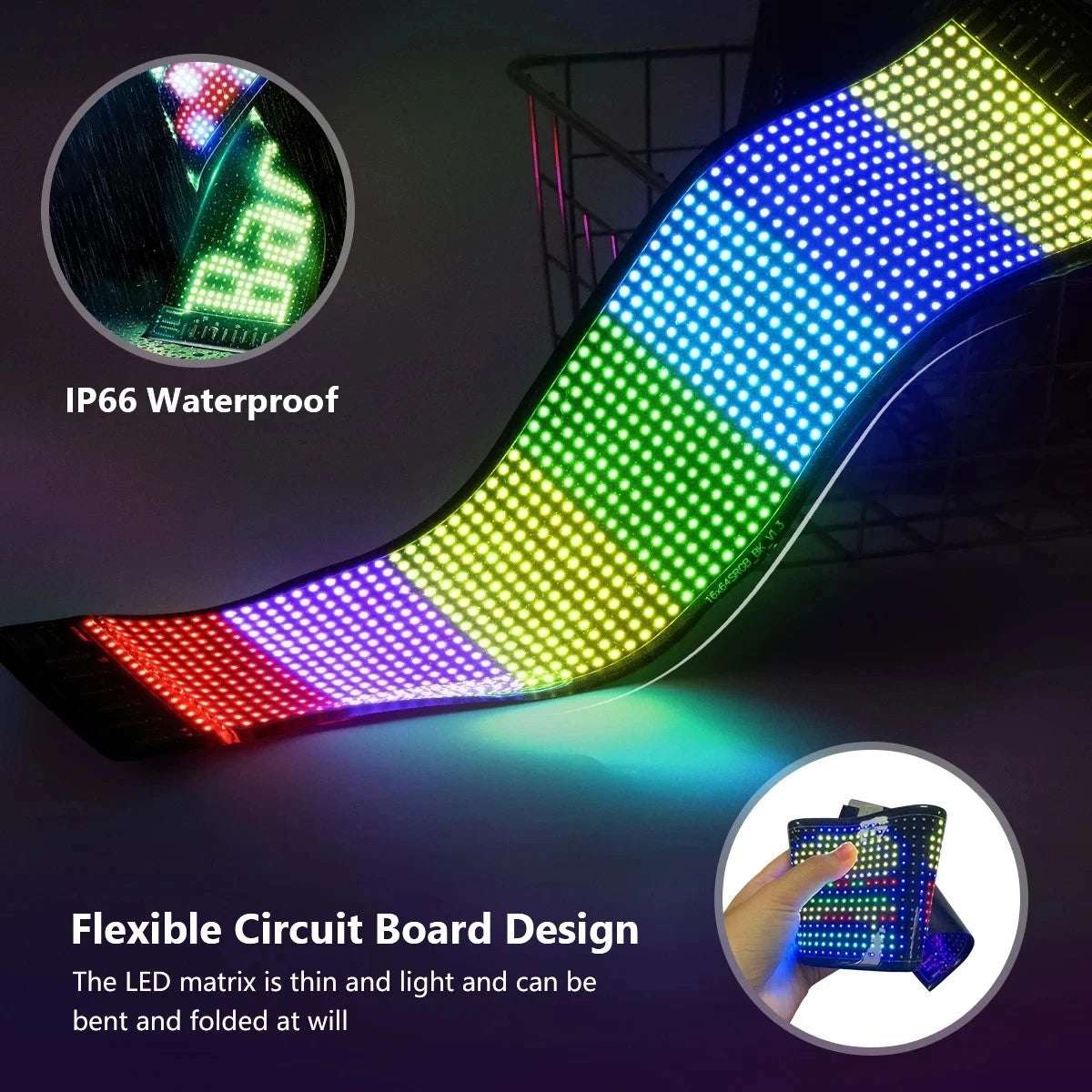 🔥Flash Sale✨DIY Car Dynamic LED Smart Colorful Eye Lamp Soft Screen