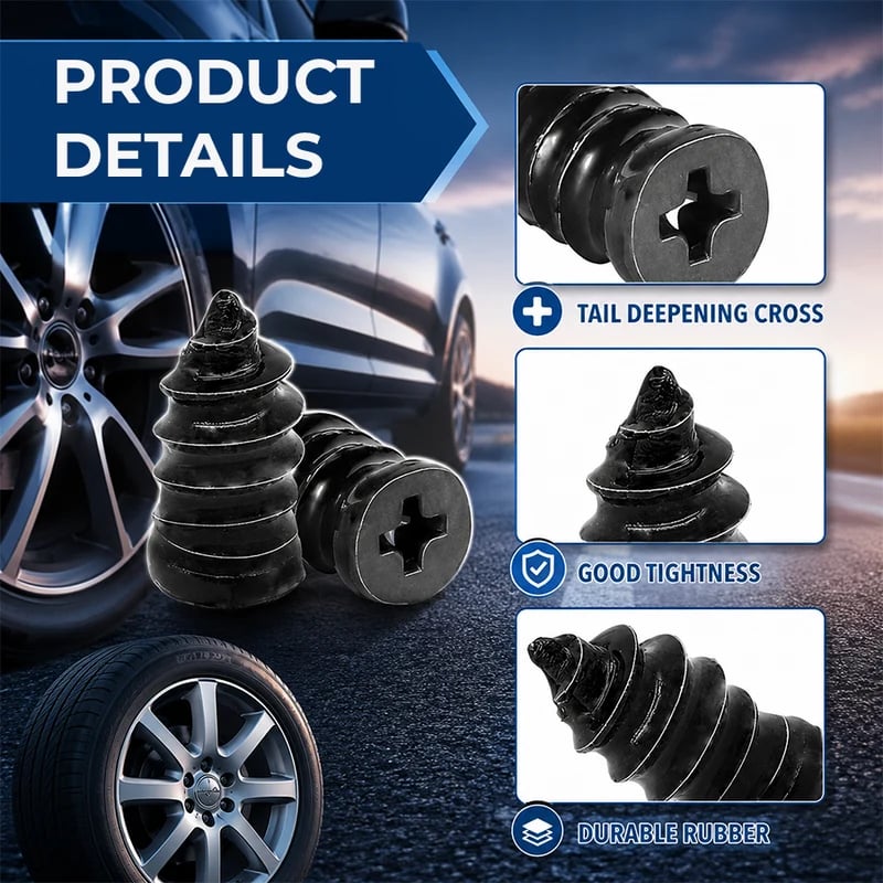 🔥 Last Day 49% OFF 🔥 60PCS Self-Sealing Tire Repair Rubber Nails Kit with 2 Sizes