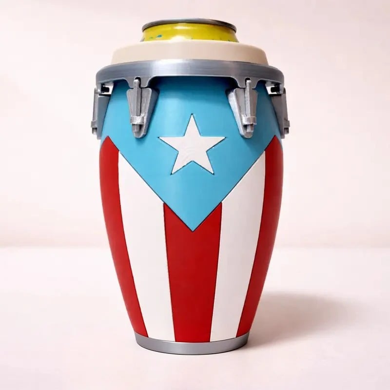 🎖️🪘Conga-Style Can Holder – Celebrate Caribbean Pride, One Sip at a Time