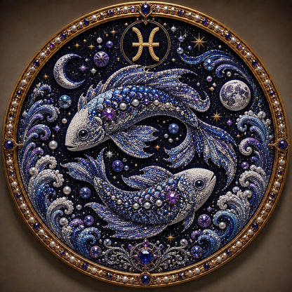 🔥 Last Day 49% OFF - 💎 12 Zodiac Signs Pearl Art Kit ♈💫 Bring Every Zodiac Sign to Life with Pearls