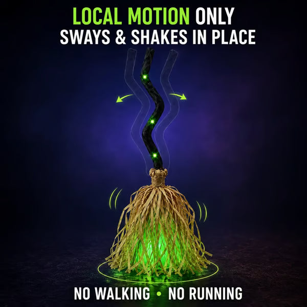 🧙‍♀️Buy 2 Get 20% OFF🧹Animated Moving Witch Broom with Light & Sound