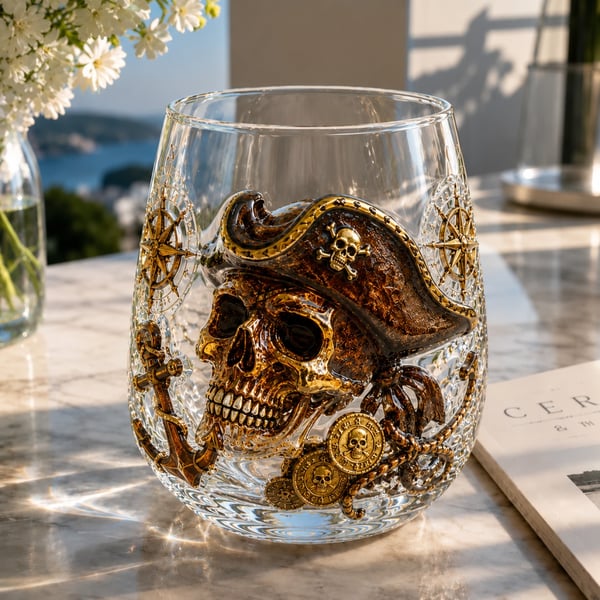 🌊 Legendary Ocean Treasure Crystal Set for Whiskey Lovers & Home Bar Collectors ⚓✨