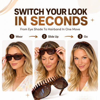 ⭐️Last Day 50% OFF😎 2-In-1 Tortoiseshell Headband Sunglasses – Stylish Shade & Hair Control in Seconds