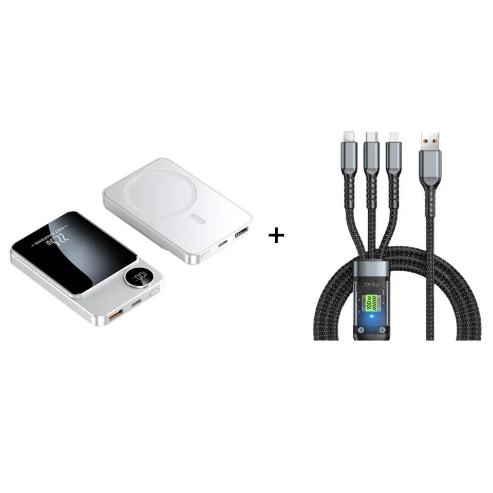 🔋✨Professional Magnetic Charger for Travelers & Professionals 🧲| 22.5W Wired & 15W Wireless | 10,000 mAh | Fast Delivery💥