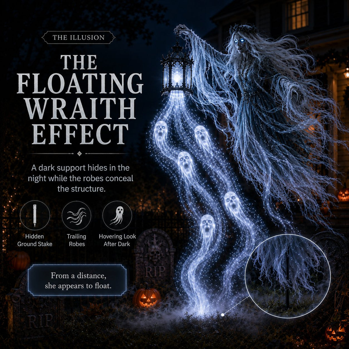 🔥Today 59% OFF🎁 - 💀Halloween Ghostly Animated Cemetery Lights