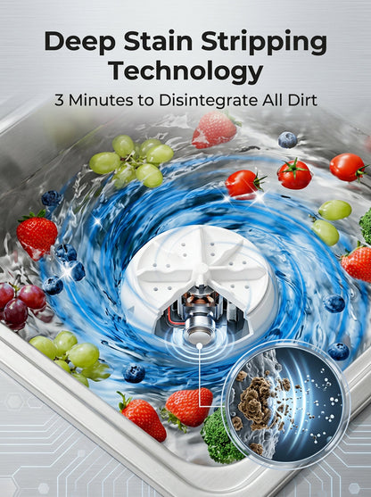 Ultrasonic Fruit Cleaner | Remove 99.9% Pesticides | Bio Tech Purifier | Silent Wash