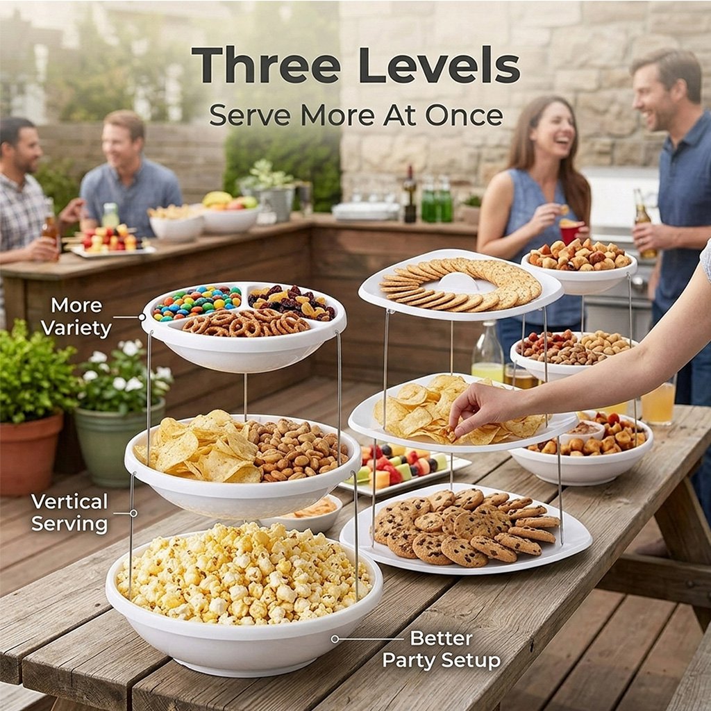 Foldable Pop-Up Snack Serving Trays