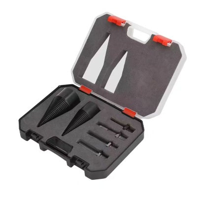 🪓 Titanium Wood Splitter | 6-Piece Drill Bit Set | Titanium Coated | Safe Axe Alternative | Protect Your Back⚡️