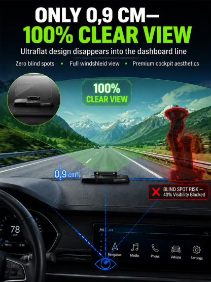 🚗 AI Smart Car HUD Display | Solar Powered | Zero Wiring Setup | Night Vision Radar 🛡️