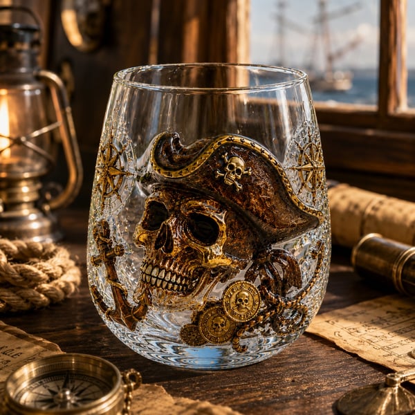 🌊 Legendary Ocean Treasure Crystal Set for Whiskey Lovers & Home Bar Collectors ⚓✨