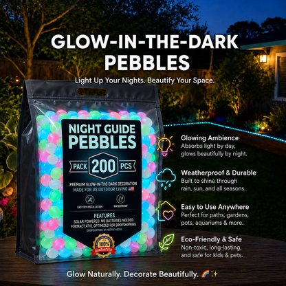 🔥LAST DAY SALE - 65%OFF🔥🌈Colorful Glow-in-the-Dark Garden Stones