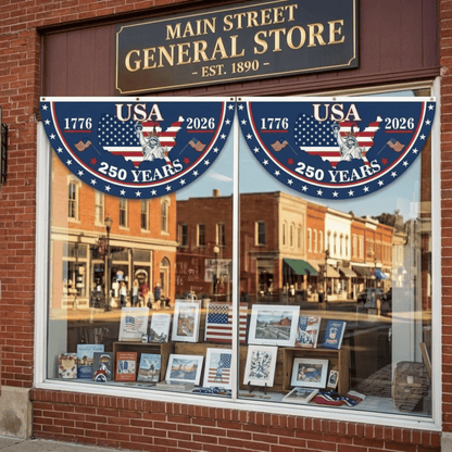 🎉 Celebrate USA’s 250th – Patriotic Half Round Banner 🦅