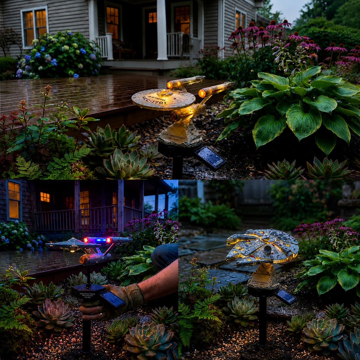 🌌TODAY 52% OFF🚀Turn Your Backyard Into a Sci-Fi Wonderland —🌠 Sci-Fi Starship Solar Garden Light