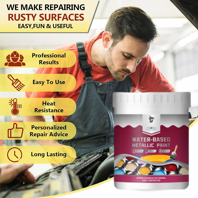 🔥Today 50% OFF⏰Rust Converter Metallic Paint – One coat stops rust, no sanding, no fumes.