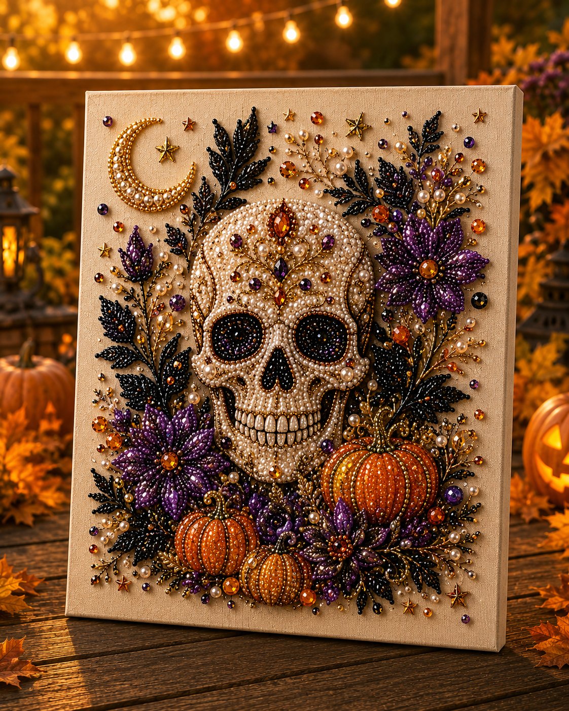 🔥 Up To 60% OFF Sale👻Halloween Pearl Art DIY Kit – Turn Tiny Pearls into Spooky-Cute Magic🧙