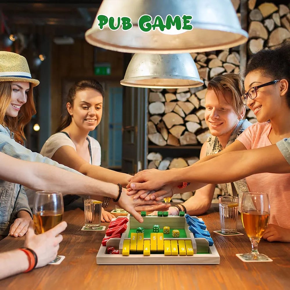 🔥Only 10 Sets Left!🕹️SHUT THE BOX-WOODEN DICE BOARD GAME