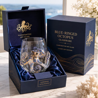 🌊 3D Ocean Animal Glass – Sculptural Marine Life Drinkware