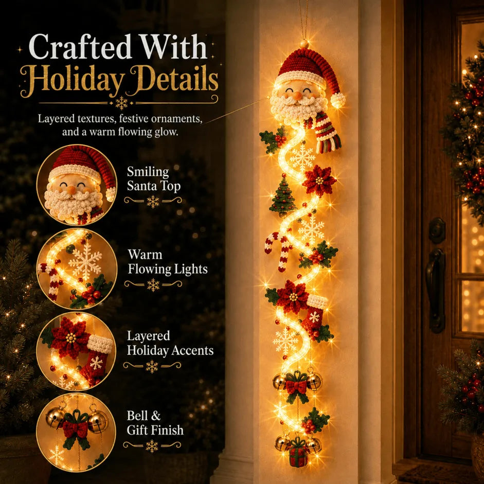 🔥Last day with huge discounts!– 🎄Glowing Christmas Door Hanger | 6 Festive Lighted Designs with Warm Glow, Dimensional Details & Space-Saving Vertical Décor ✨