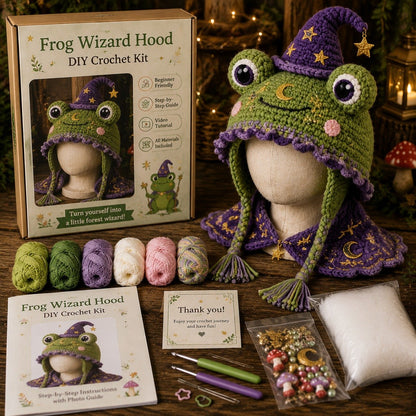 🔥LAST DAY 50% OFF - 🧵 Fantasy Hood Hat DIY Crochet Kit – Create Your Own Magical Wearable Character Hat