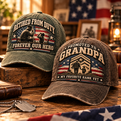🇺🇸 Forever Our Hero™ – Veteran & Grandpa Tribute Cap | 2 Meaningful Designs 🧢